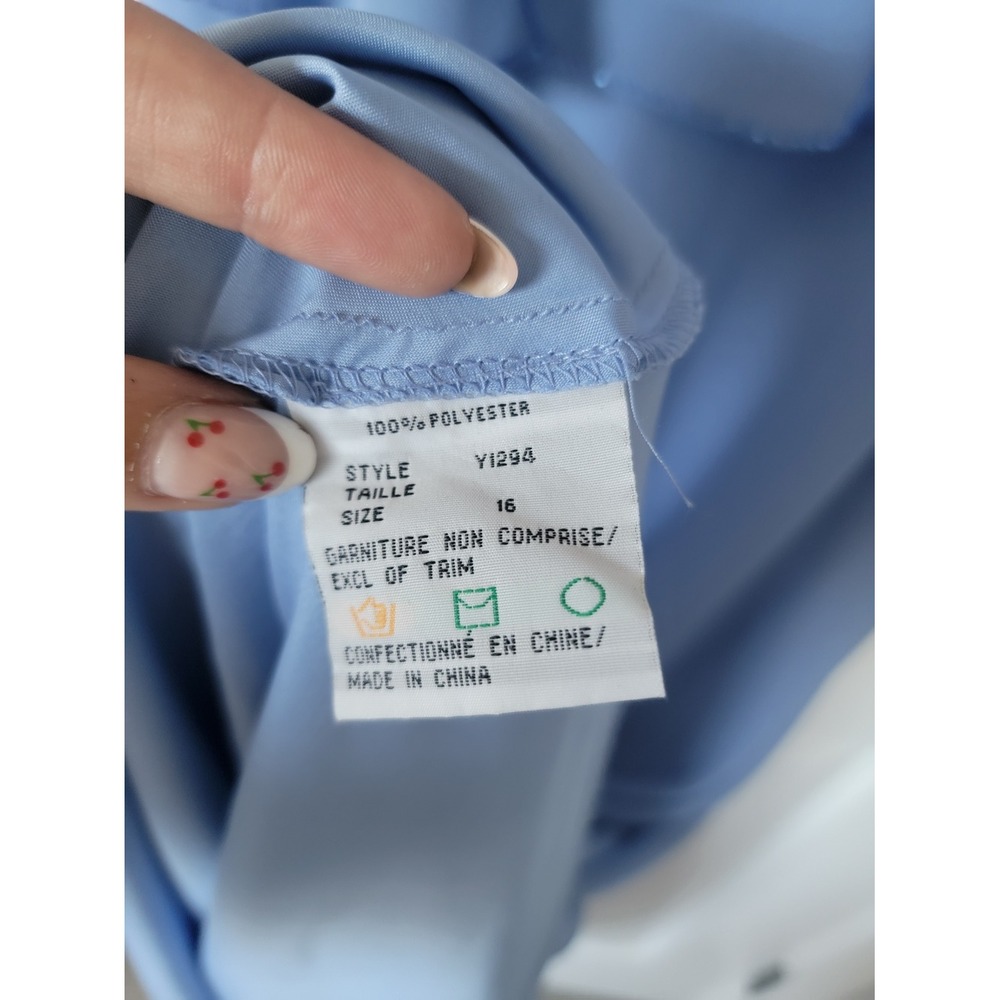 Linea Domani Vintage Elegant Dusty Blue Maxi Dressβ with Beaded Bodice - Picture 6 of 8